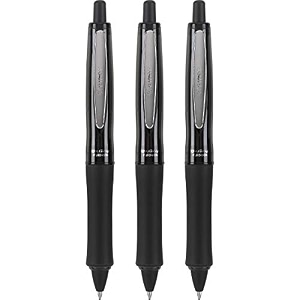 pilot dr grip fullblack advanced ink ballpoint pen medium point black ink 3 count 14634