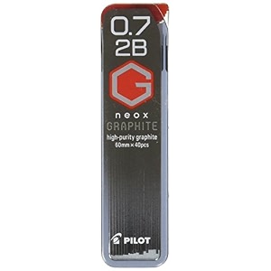 pilot mechanical pencil lead neox graphite 07mm 2b 40 leads hrf7g-20-2b