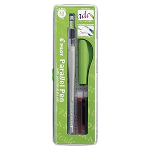 pilot parallel pen 2-color calligraphy pen set with black and red ink cartridges 38mm nib 90052