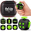 PILPOC theFube Fidget Cube Adults and Kids Stress Relief (Midnight-Emerald)