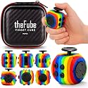 PILPOC theFube Fidget Cube Stress Relief Toy for Adults &amp; Kids, (Rainbow)