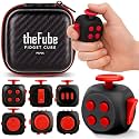 PILPOC theFube Fidget Cube for Stress Relief Adults &amp; Kids Midnight-Crimson