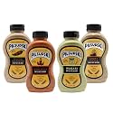 Pilsudski's Brand Mustard - 12oz Squeeze Bottle, Perfect condiments for any dish (12 Fl Oz (Pack of 4), Spicy Variety Pack)