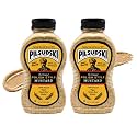 Pilsudski Polish Style Mustard with Horseradish, All Natural, Vegan, 12oz Squeeze Bottle (2 Pack)