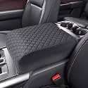 PIMCAR Center Console Cover for 2021-2025 2026 Ford F150 PU Leather Armrest Cushion Protector Interior Accessories (Only fit for Full Bucket Seat)