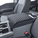 PIMCAR Center Console Cover for 2023 2024 2025 2026 Ford F250 F350 F450 F550 Super Duty, PU Leather Armrest Cushion Protector Anti-Scratch (Fits Bucket Seat Console Only)