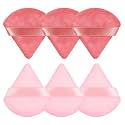 Pimoys 6 Pcs Powder Puff, Pink Gifts for Women Triangle Makeup Puff