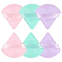 Pimoys Powder Puffs, 6 Pack Triangle and Round Makeup Sponge