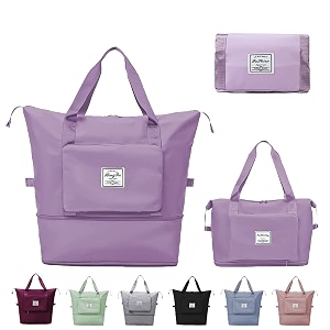 faux leather large capacity folding travel bag dry and wet separation multifunctional sports shoulder bag purple sports tote gym bag 22 centimeters