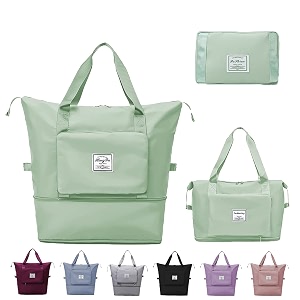oxford cloth large capacity folding travel duffel dryampwet separation multifunctional sports shoulder bag green large 22 cm
