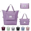 Faux Leather Large Capacity Folding Travel Bag, Dry And Wet Separation Multifunctional Sports Shoulder Bag, Purple, Sports Tote Gym Bag, 22 Centimeters