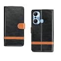 Pinaaki Enterprises Infinix Hot 12 Pro Flip Case Complete Protection Flip Cover for Infinix Hot 12 Pro - Black Stripe