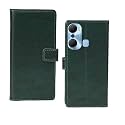 Pinaaki Enterprises Infinix Hot 12 Pro Flip Case with Card Pockets Complete Protection Flip Cover for Infinix Hot 12 Pro - Vintage Green