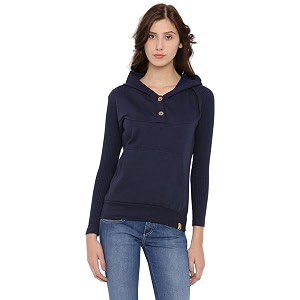 PINACOLADA Full Sleeve Solid Womens Sweatshirt