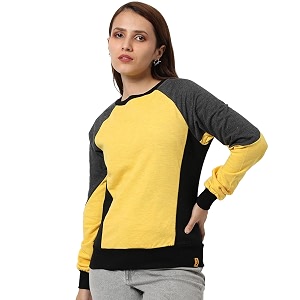 PINACOLADA Womens Double Striped Hoodie with Ribbed