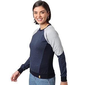 PINACOLADA Womens Double Striped Hoodie with Ribbed