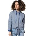 PINACOLADA Women39s Double Striped Hoodie with Ribbed