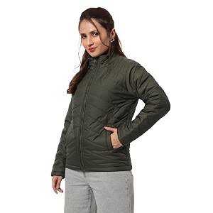 PINACOLADA Womens Pink Puffer Regular Fit Bomber