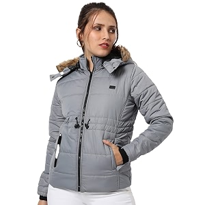 PINACOLADA Womens Puffer Regular Fit Bomber Jacket