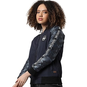 PINACOLADA Womens Puffer Regular Fit Bomber Jacket