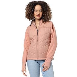 PINACOLADA Womens Puffer Regular Fit Bomber Jacket