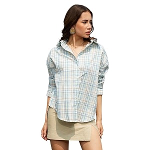 PINACOLADA Womens Solid Oversized Shirt for Casual