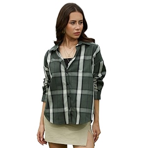 PINACOLADA Womens Solid Oversized Shirt for Casual