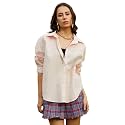PINACOLADA Women39s Solid Oversized Shirt for Casual