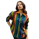 PINACOLADA Women39s Solid Oversized Shirt for Casual