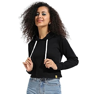 PINACOLADA Womens Typographic Print Hoodie with Ribbed