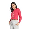 PINACOLADA Women39s Typographic Print Hoodie with Ribbed