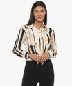 PINACOLADA Women Regular Fit Striped Spread Collar