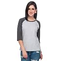 PINACOLADA Women Round Neck Quarter Sleeve T-Shirt-Blue