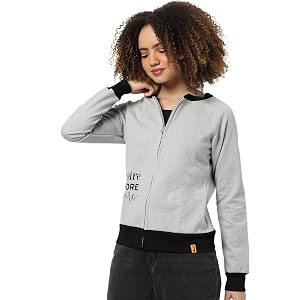 PINACOLADA Women Stylish Zipper Sweatshirt Regular Fit