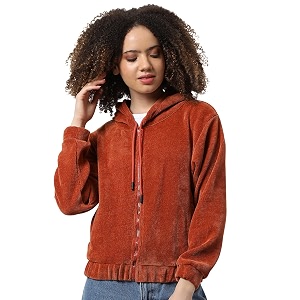 PINACOLADA Women Stylish Zipper Sweatshirt Regular Fit