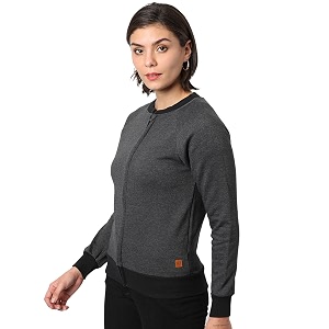 PINACOLADA Women Stylish Zipper Sweatshirt Regular Fit
