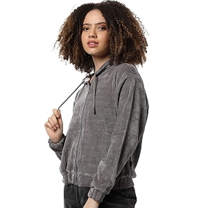PINACOLADA Women Stylish Zipper Sweatshirt Regular Fit