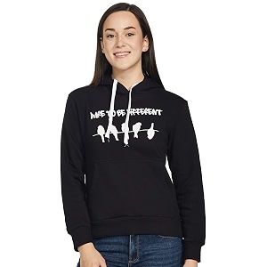 PINACOLADA Womens Printed Black Sweatshirt