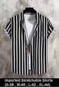 PINAKPANI Men Striped Casual Black Shirt