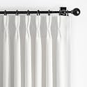 Pinch Pleated White Curtains 84 Inches Long for Living Room, Modern 100% Blackout Natural Linen Viral Windows Curtain &amp; Drapes 84 Inch Length 2 Panel Set Dual Layer Memory Shape Pleat Dining Room Burg