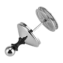 Pindia 400 ML Stainless Steel Manual Milk Frother, Double Mesh Coffee Cappuccino Foamer Creamer - 1 Pc