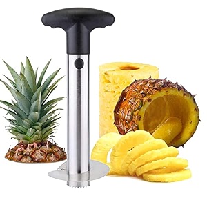 pineapple corer slicer stainless steel fruit pineapple peeler cutter for easy core removal remover tool with detachable handle