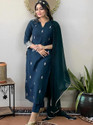 pinfit Women Kurta Pant Dupatta Set