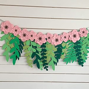 summer flower theme birthday decorationgirlskidswelcome homebaby showerbackdropwallbunting flags for decorationsbannerstreamersugadi decor items18 pastel paper flowers60 in