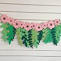 Summer, Flower Theme Birthday Decoration/Girls,Kids,Welcome Home,Baby Shower,Backdrop,Wall/Bunting Flags for Decorations,Banner,Streamers/Ugadi Decor Items/18 Pastel Paper Flowers/60 in