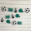 Football Theme Birthday Party Decorations,Paper Bunting, Banner Flag, Soccer, Sports, Game Day Birthday Decoration Items for boys, 12 pieces in 1 set, 54 inches length