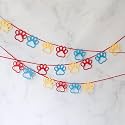 Dog Birthday Decorations,Paw Buntings for Decor Items|18Pc Banner
