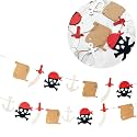 3rd,4th,5th Birthday Theme Decoration for Boys,Kids,Girls/Paper Bunting Flags for Decorations,Banner,Streamers,Pennants/Wall,Backdrop Buntings Décor/Kit of 16 Pirate Pcs/Multicolor/71 inch
