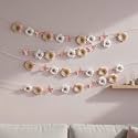 6 Months Birthday Decoration,Half, Girls, Banner,18 Paper Flowers