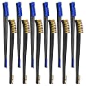 PINGMIC Gun Cleaning Brushes, Double-Ended Gun Brushes, 6Brass&6Blue Nylon